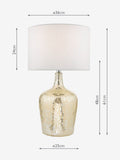 Dar Lighting Lolek silver mercury glass table lamp - British product