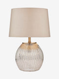 Dar Lighting Sonia taupe table lamp 56cm, imported from the UK