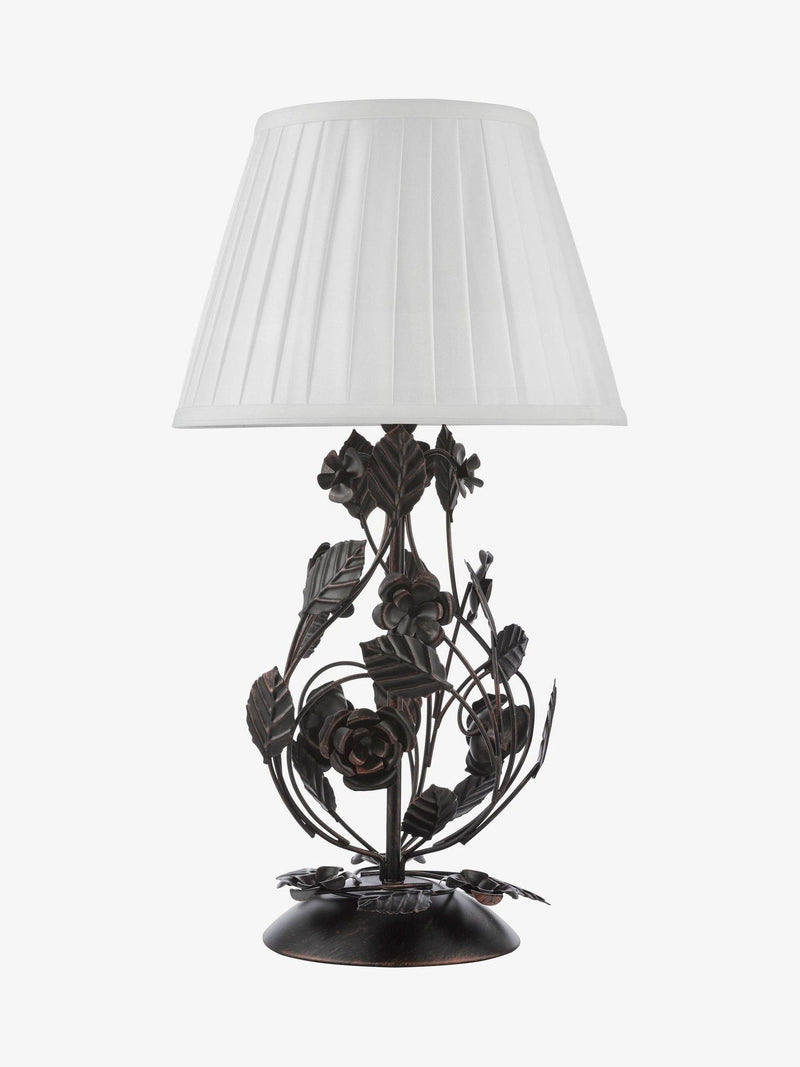 Dar Lighting table lamp base matt black brushed bronze H36cm, UK version