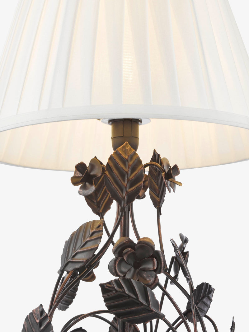 Dar Lighting table lamp base matt black brushed bronze H36cm, UK version