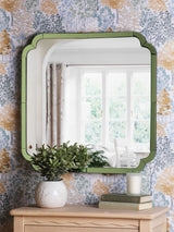Next Laura Ashley Green Martham Wall Mirror 65x65cm- Buy online at McGrocer