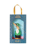 Dinky Duck green cyclist wooden ornament 18cm, UK version