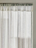 White ladder stitch voile panel sheer curtain imported from the UK
