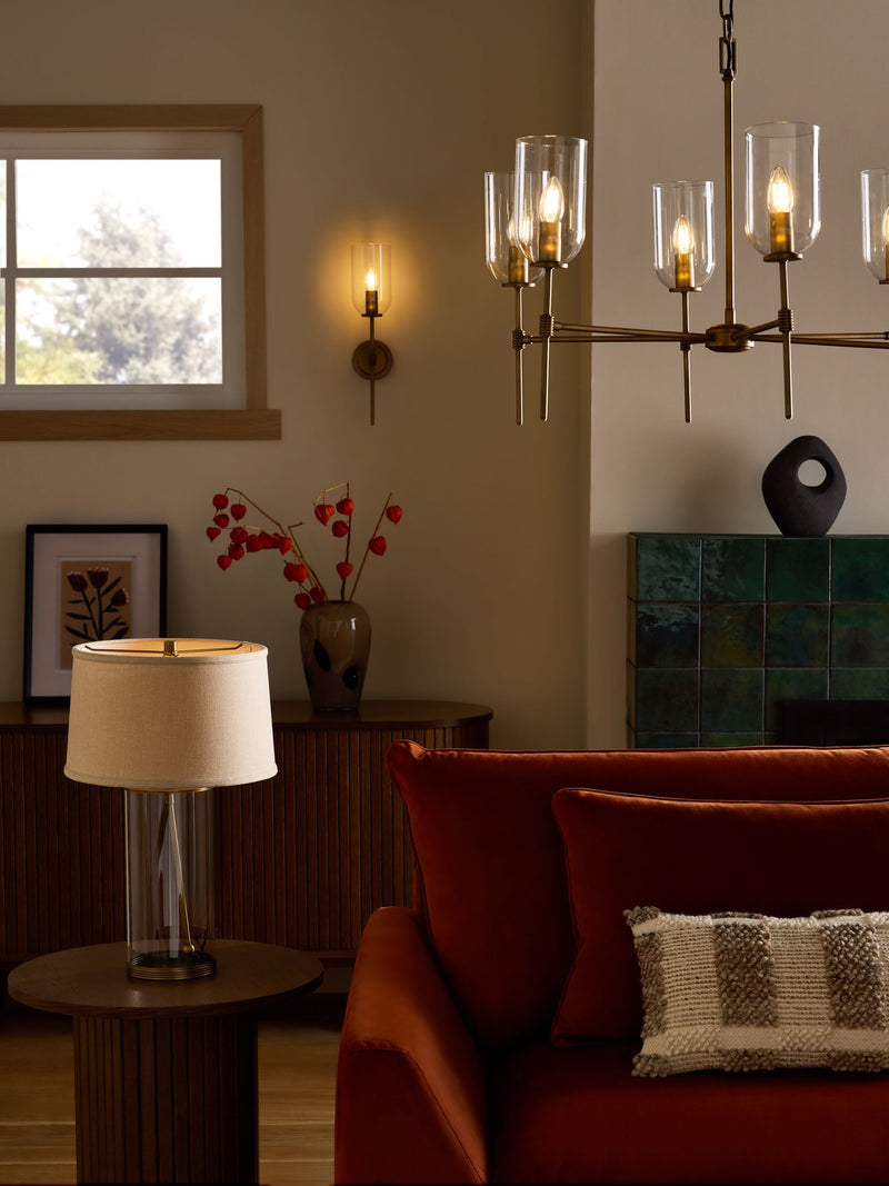 Brass Virginia mains operated wall light (British brand)