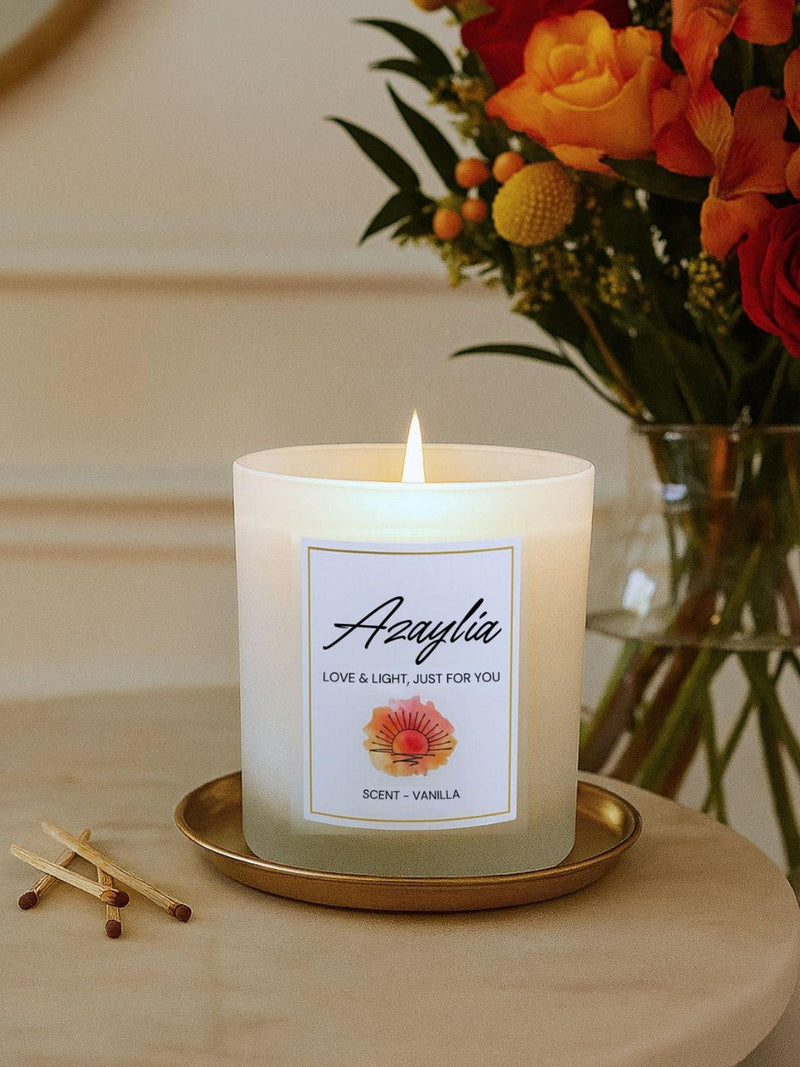 PMC Personalised Azaylia Foundation candle - British product