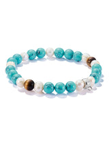 Next Thomas Sabo Silver Tone Beaded Charm Bracelet Imitation Turquoise Tiger Eye Pearl- Buy online at McGrocer