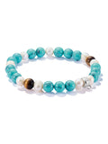 Thomas Sabo beaded bracelet turquoise pearl tiger eye (British brand)