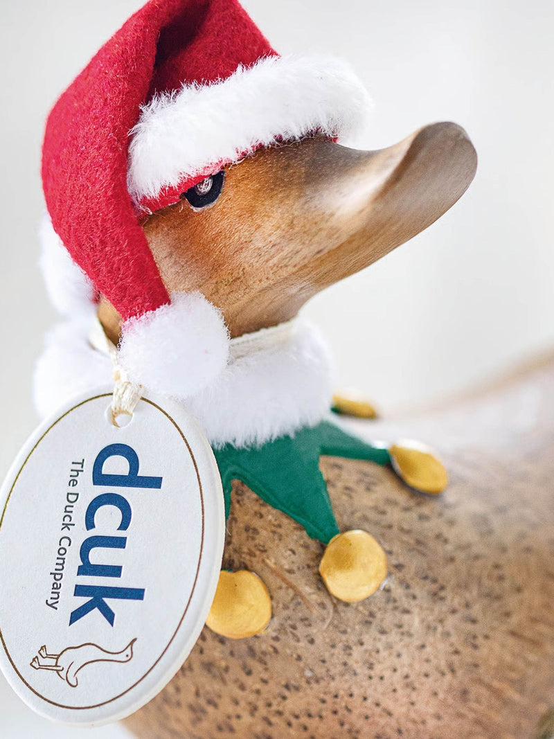 DCUK red tartan elf duck ornament 15.5cm (British brand)