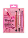Real Techniques makeup brush and eyelash curler set, imported from the UK