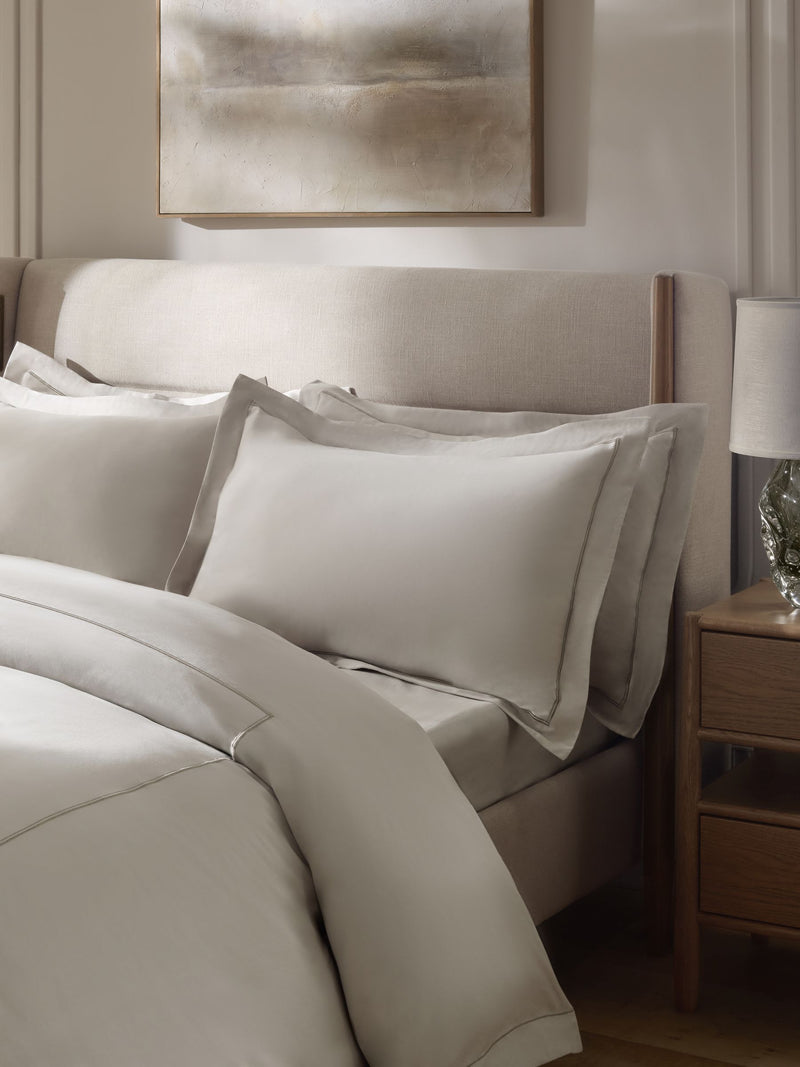 N. Premium grey silver pillowcases set of two, UK version