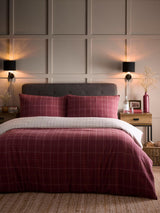 Dreams & Drapes Burgundy Wynn Brushed Cotton Duvet Cover Set
