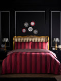 Laurence Llewelyn-Bowen Red Festivo Circus Stripe duvet cover set, UK version