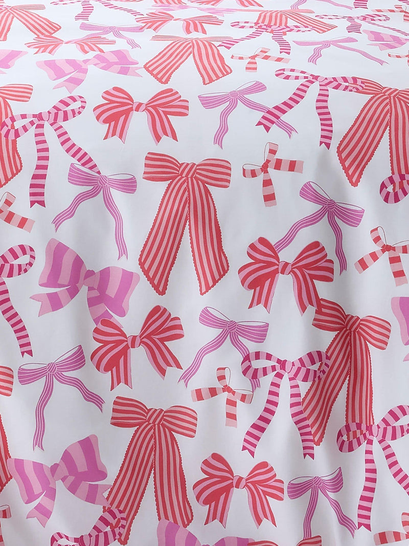 Bedlam pink bow and stripes duvet cover set - British product