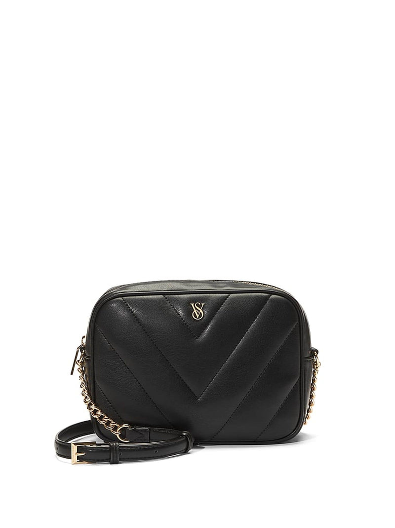 Victoria's Secret black crossbody bag with golden hardware, imported from the UK