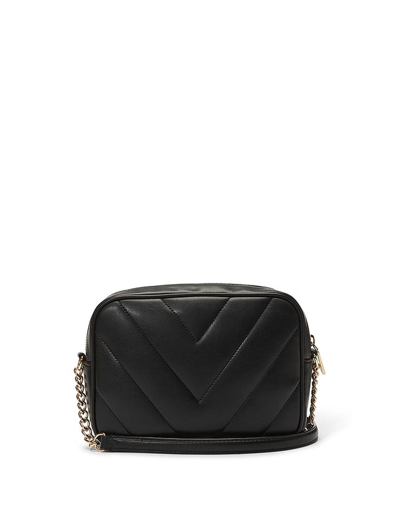 Victoria's Secret black crossbody bag with golden hardware, imported from the UK