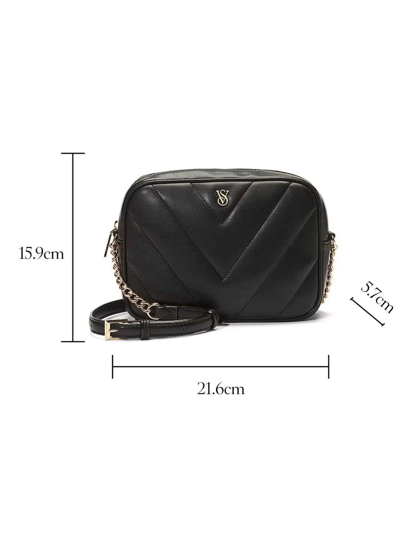 Victoria's Secret black crossbody bag with golden hardware, imported from the UK