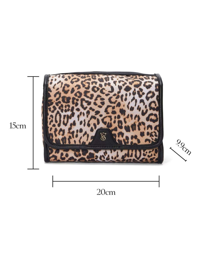 Victoria's Secret leopard brown Jetsetter hanging makeup bag (British brand)
