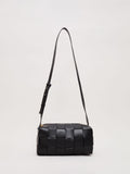 Phase Eight black leather woven cross-body bag - British product
