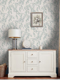 Laura Ashley Newport Blue Rainham Willow 10M Wallpaper