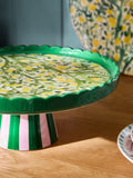 Lucy Tiffney cake stand yellow lemons, imported from the UK
