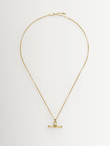 Next Missoma Gold Tone Ridge T-Bar Chain Necklace- Buy online at McGrocer
