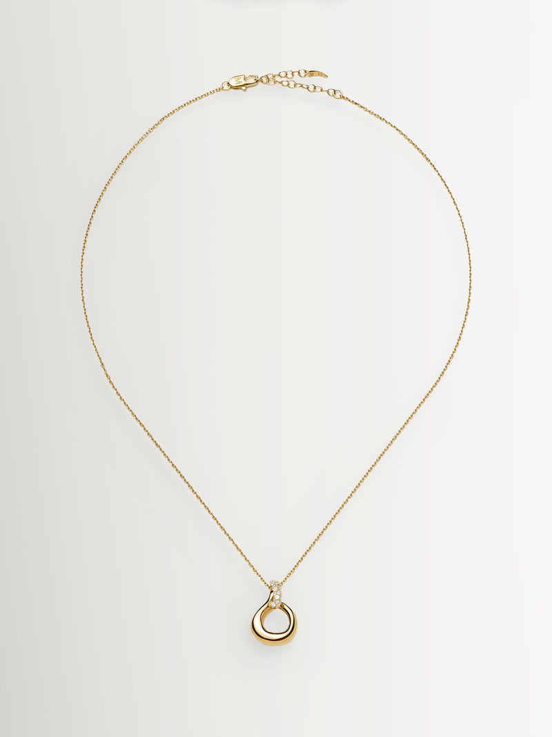 Missoma gold tone twisted pendant necklace - British product
