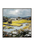 Art Marketing Green Grey Summer Splendour wall art 81x81cm - British product