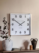 Next Gallery Home Chrome Pinehurst Wall Clock 50cm x 50cm- Buy online at McGrocer