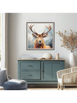 Next Charlotte Oakley Stag Wall Art Canvas Print 55cm x 55cm- Buy online at McGrocer