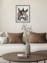 Next Art Marketing Brown Blue Eey and Ore Donkey Wall Art in Grey Frame 3x44x54cm- Buy online at McGrocer