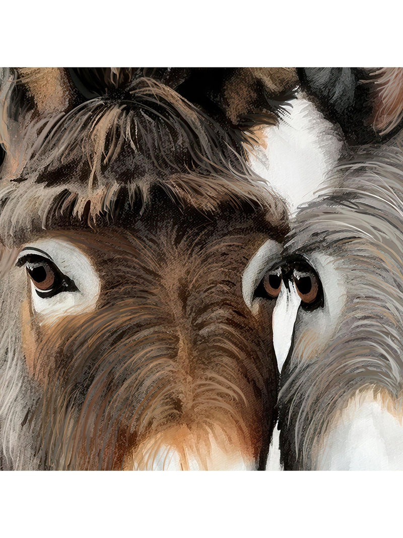 Eey and Ore donkey wall art in grey frame 3x44x54cm - British product