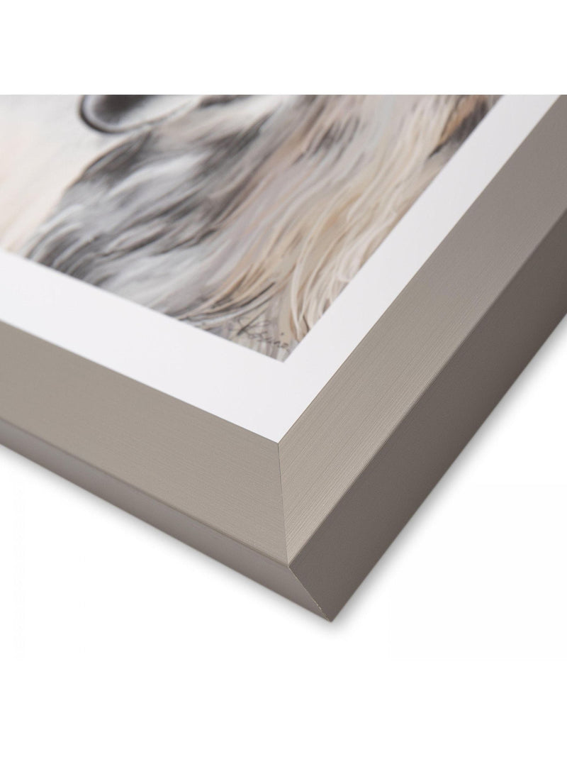 Eey and Ore donkey wall art in grey frame 3x44x54cm - British product