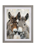 Eey and Ore donkey wall art in grey frame 3x44x54cm - British product