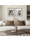 Eey and Ore donkey wall art in grey frame 3x44x54cm - British product