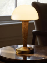 Next Brass N. Premium Edgecote Marble Rechargeable Table Lamp 30.5cm- Buy online at McGrocer