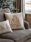 Gallery Home cream embroidered Christmas tree cushion 45cm (British brand)