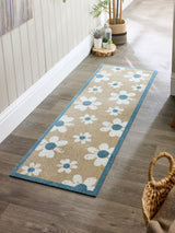 Next My Mat Beige Flower Indoor Runner Mat 50x150cm- Buy online at McGrocer