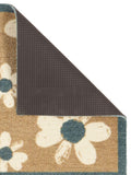 My Mat beige flower home runner 50x150cm, imported from the UK