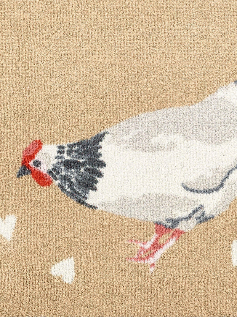 Hug Rug doormat Beige Chicken 65x85 cm, UK version