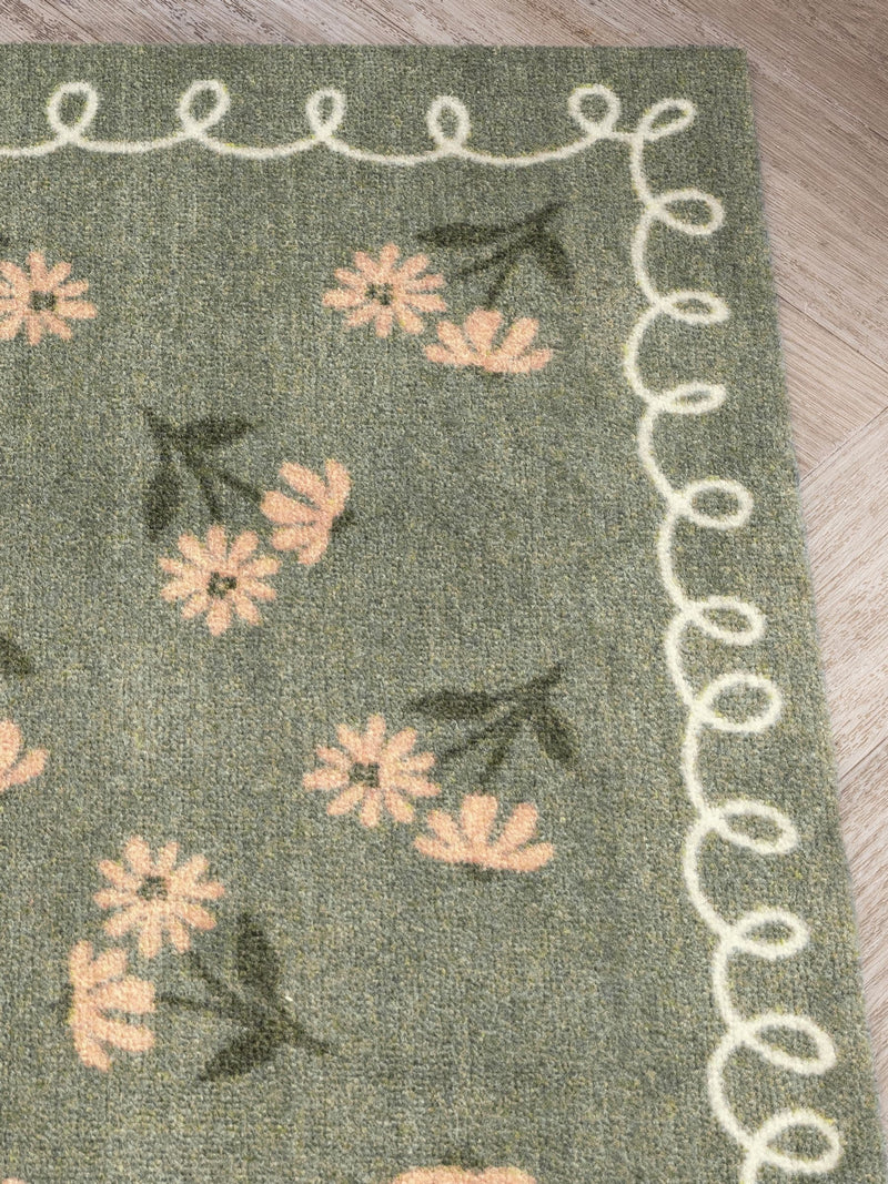 My Mat floor runner Home in Bloom Green 50x150cm, UK version