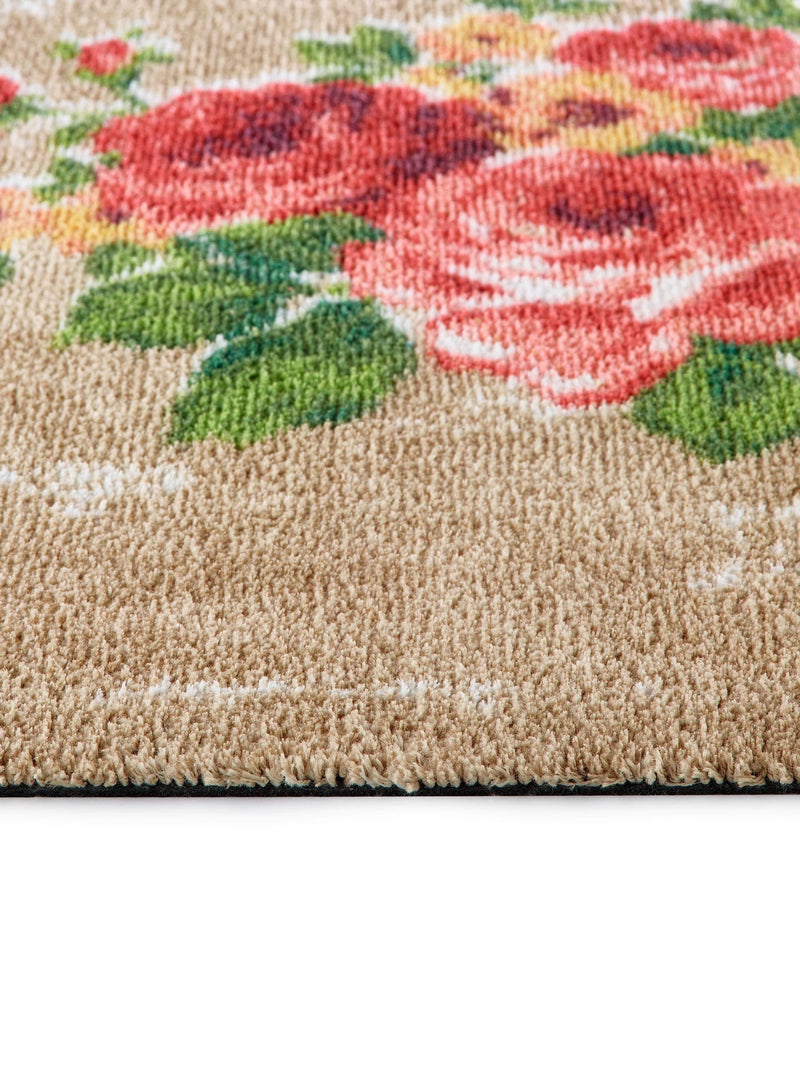 Hug Rug Beige Vintage Rose doormat - British product