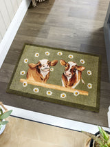 Next My Mat Green Daisy Cow Print Mat 50x75 cm- Buy online at McGrocer