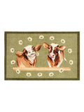 My Mat green daisy cow print mat 50x75cm (British brand)