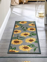 Next My Mat Grey Sunflowers Runner Indoor Mat 50x150cm- Buy online at McGrocer