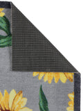 My Mat grey sunflowers runner mat 50x150cm, imported from the UK