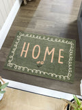 My Mat Green Home in Bloom mat 50x75, imported from the UK
