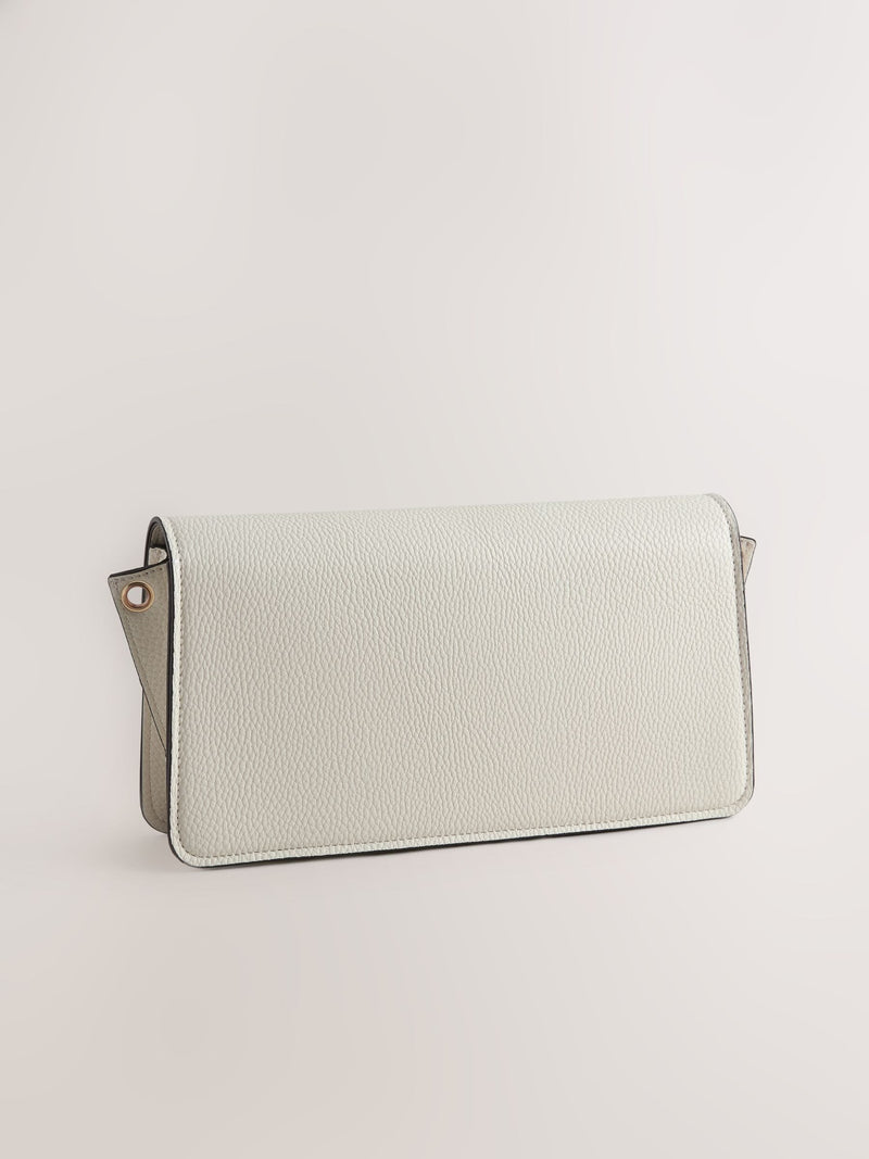 White hardware cross-body bag (British brand)