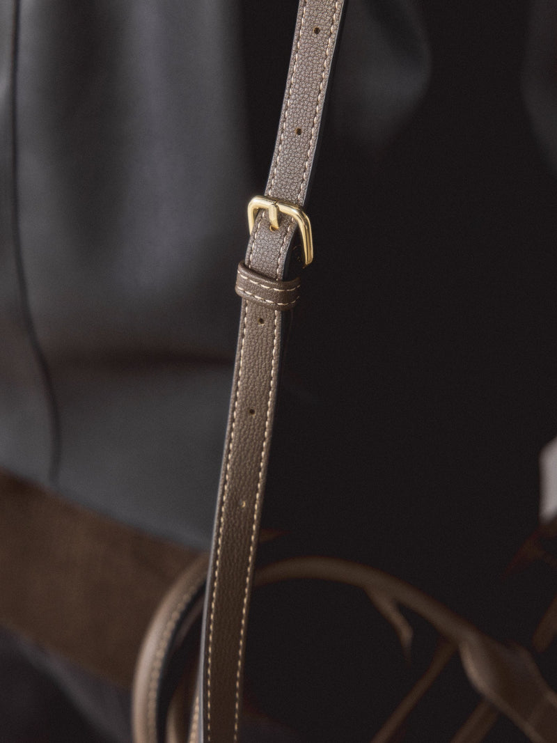 Black nylon cross-body bag (British brand)
