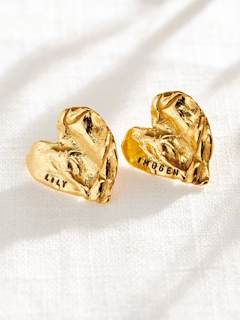 Posh Totty Designs heart earrings 2cm x 1.8cm, imported from the UK