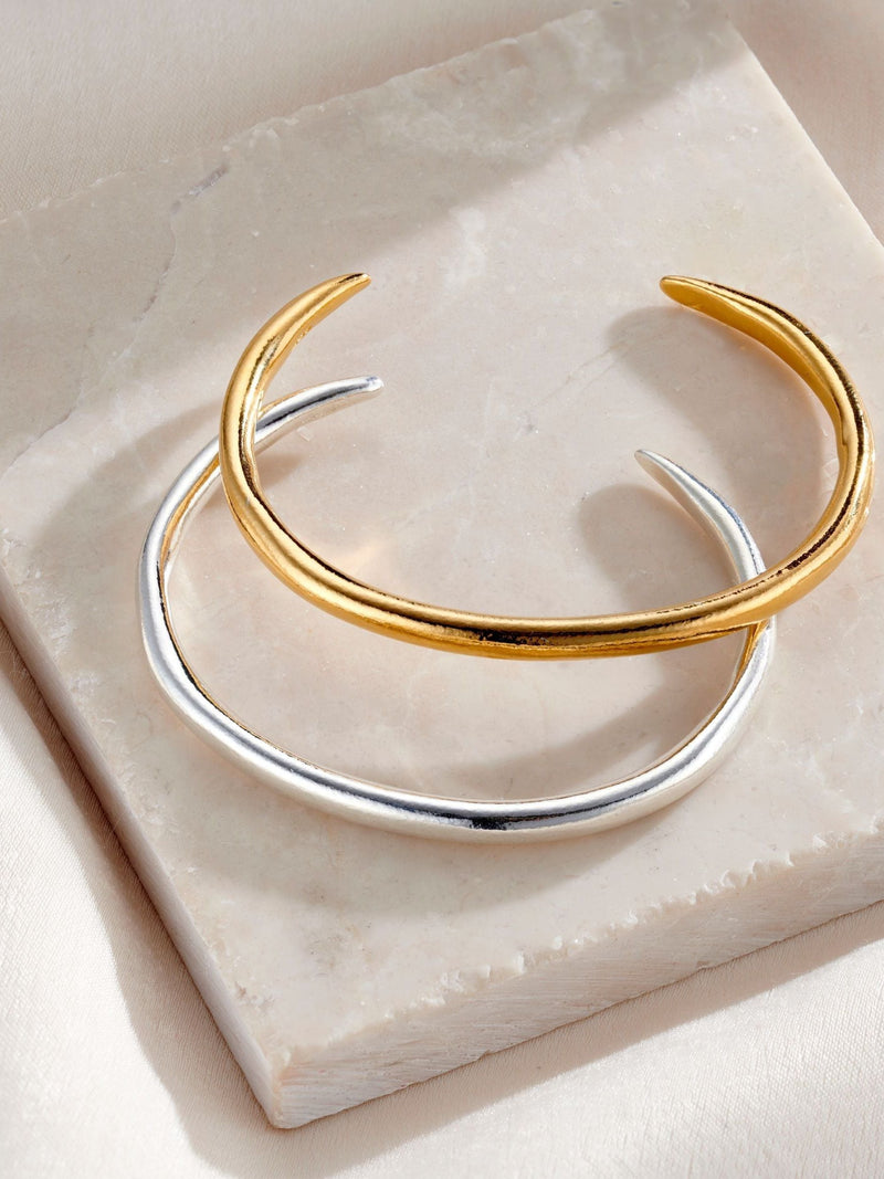 Posh Totty Designs Personalised Talon Open Cuff Bangle, imported from the UK